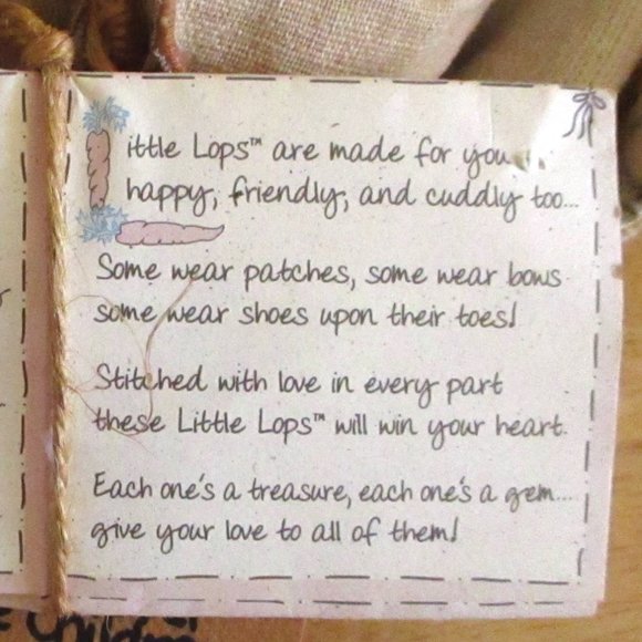 Vintage 1996 Little Lops Guardian Angel Lop Bunny, Wings - Picture 11 of 14